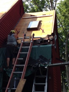 Old Deck Mounted Skylight